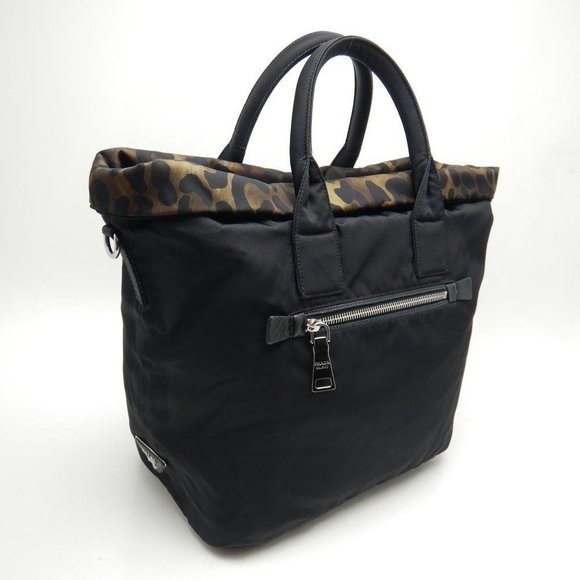 Prada Reversible Tote Bag Mimetico Pattern Nylon - Picture 5 of 8